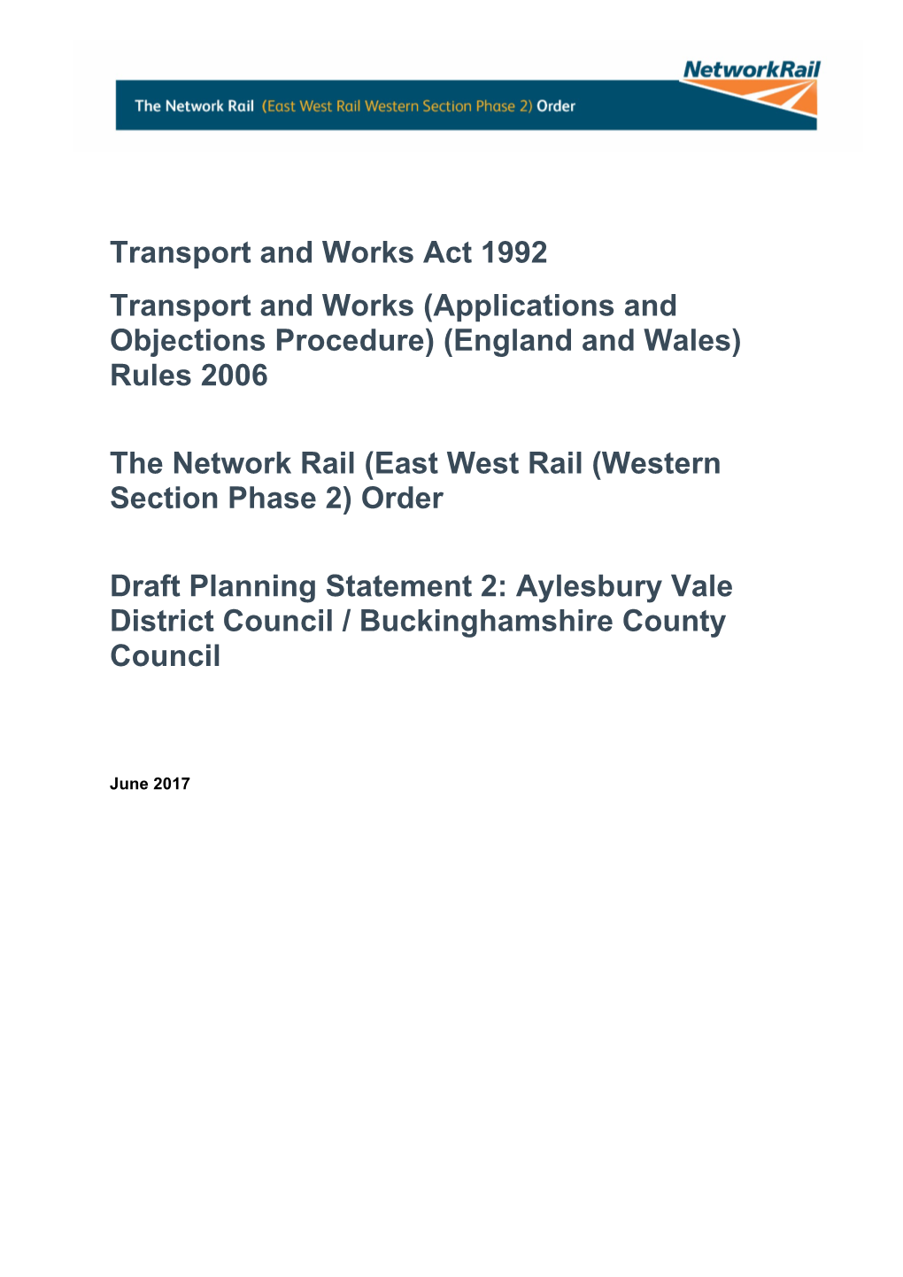 Draft Planning Statement 2 Aylesbury Vale District Council