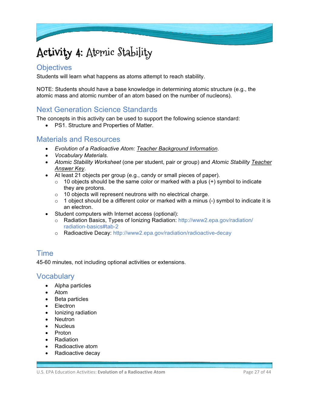 Atomic Stability