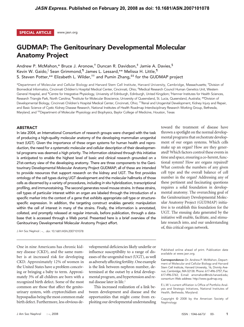 The Genitourinary Developmental Molecular Anatomy Project