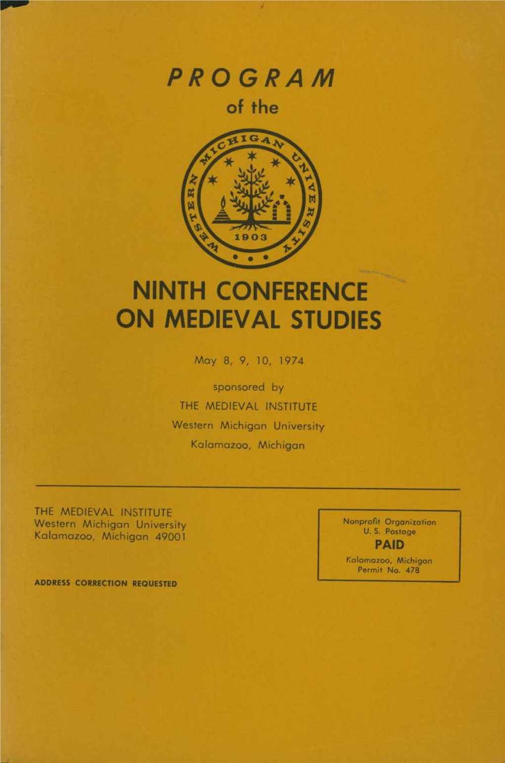 Ninth Conference on Medieval Studies