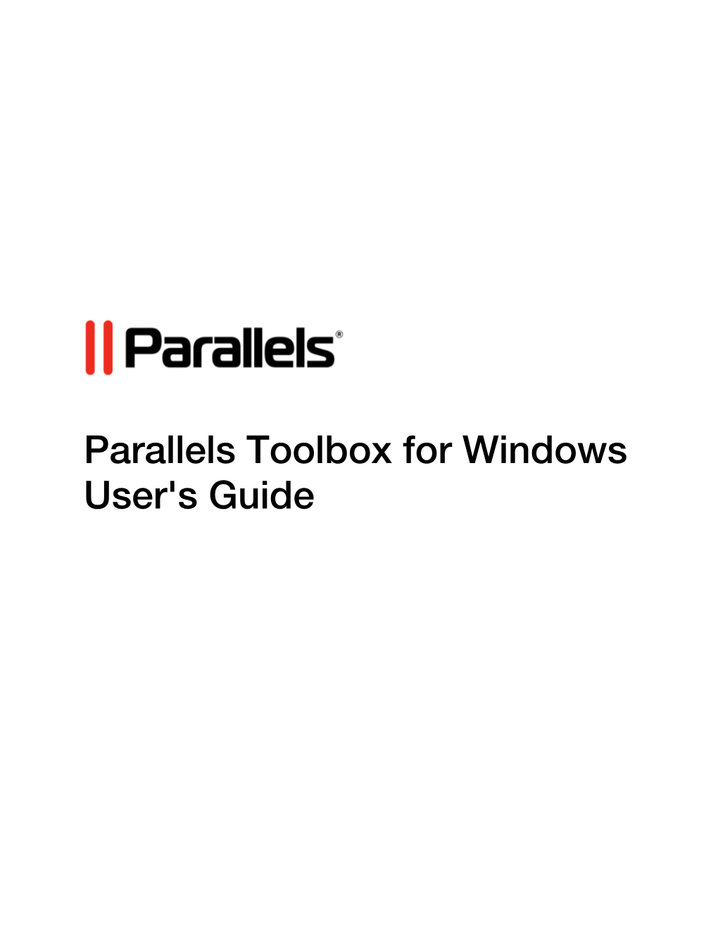 Parallels Toolbox for Windows User's Guide