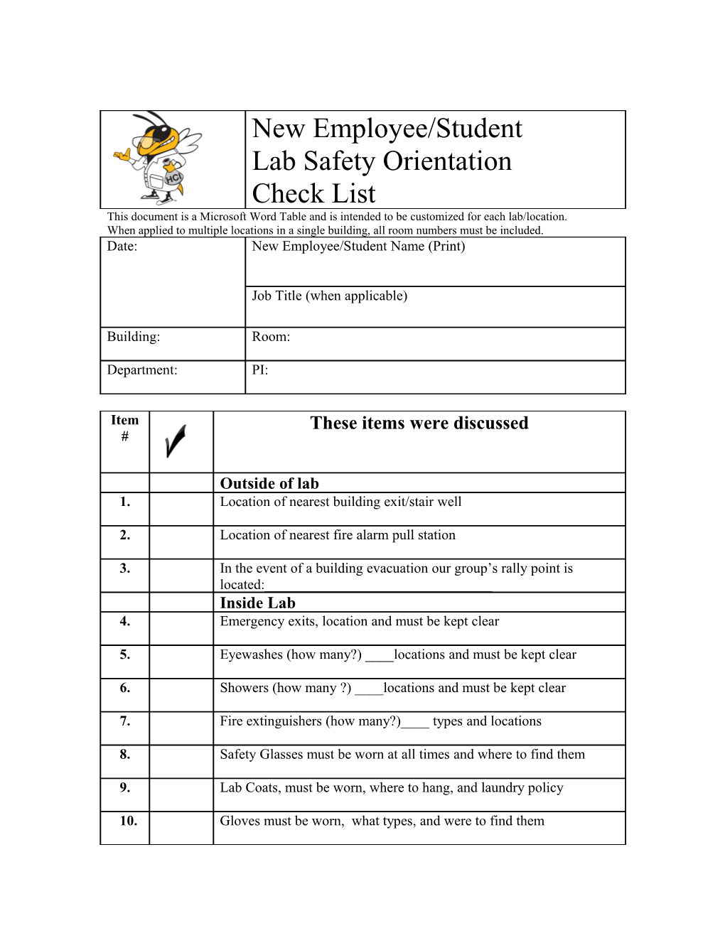 When Applied to Multiple Locations in a Single Building, All Room Numbers Must Be Included