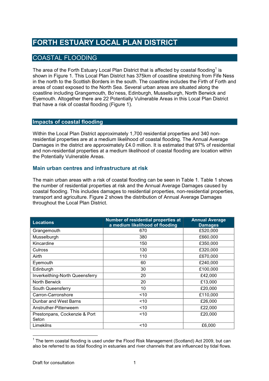 Forth Estuary Coastal Flooding Document