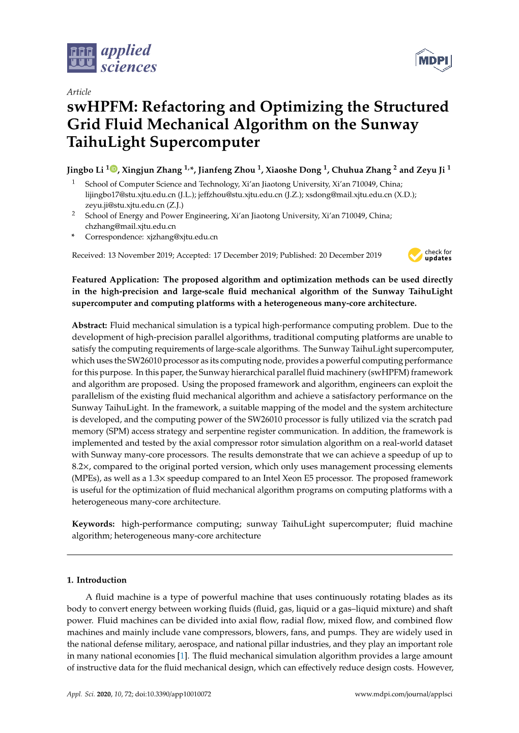 Refactoring and Optimizing the Structured Grid Fluid Mechanical Algorithm on the Sunway Taihulight Supercomputer