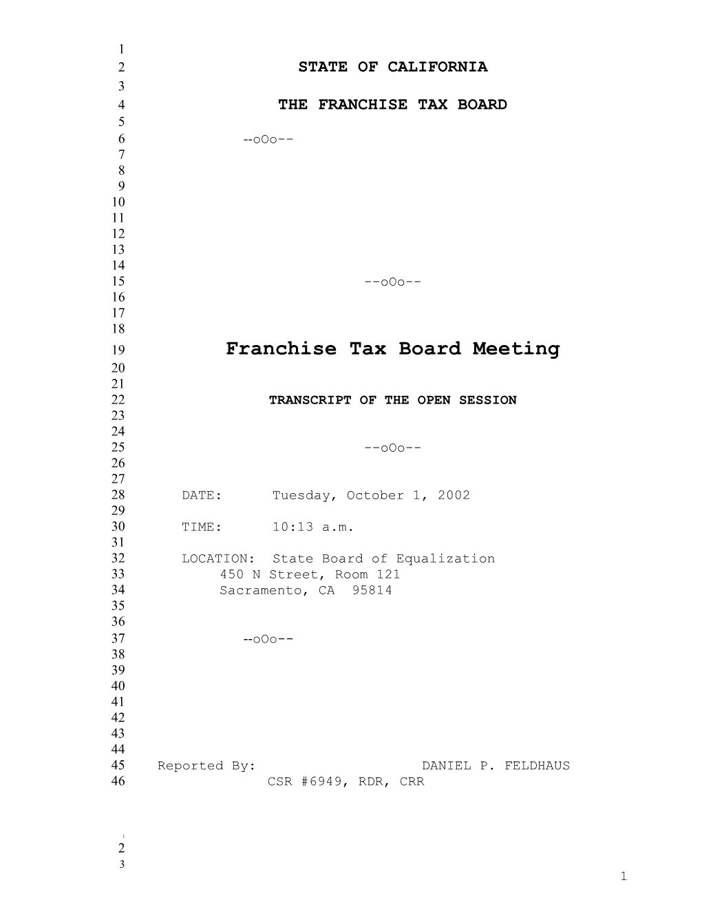 The Franchise Tax Board