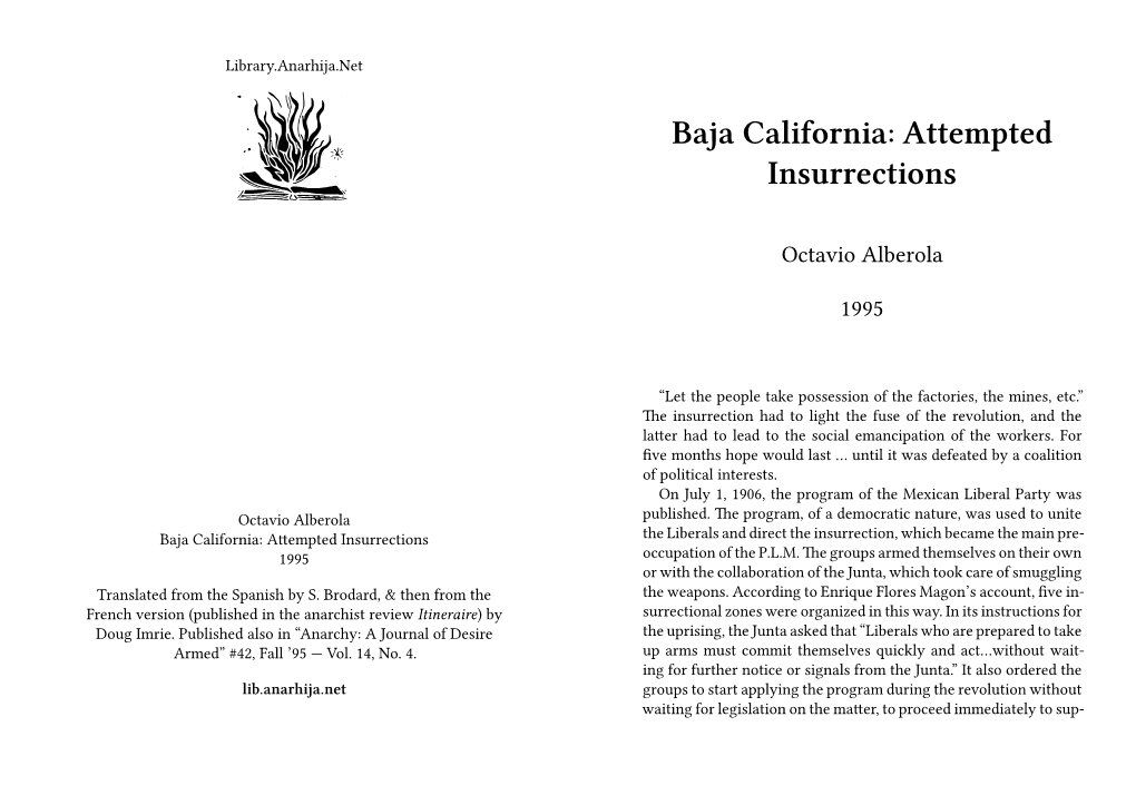 Baja California: Attempted Insurrections