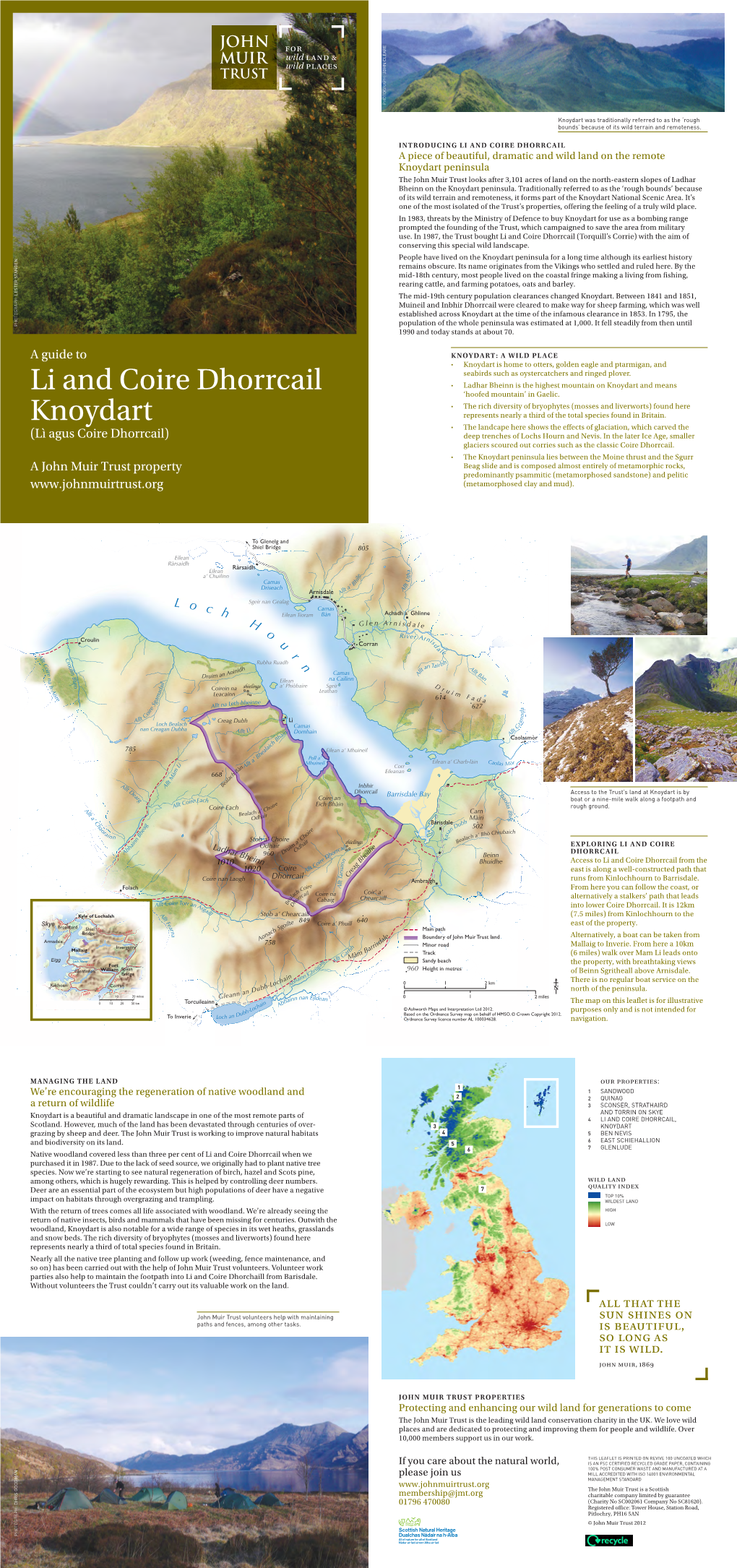 Li and Coire Dhorrcail Knoydart