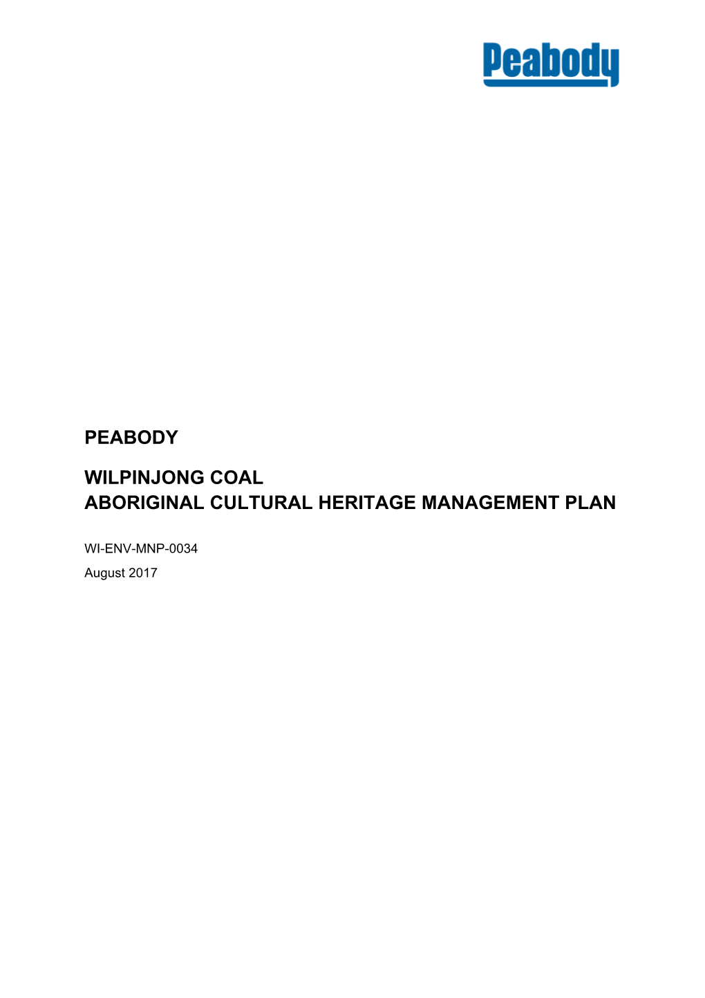 Peabody Wilpinjong Coal Aboriginal Cultural