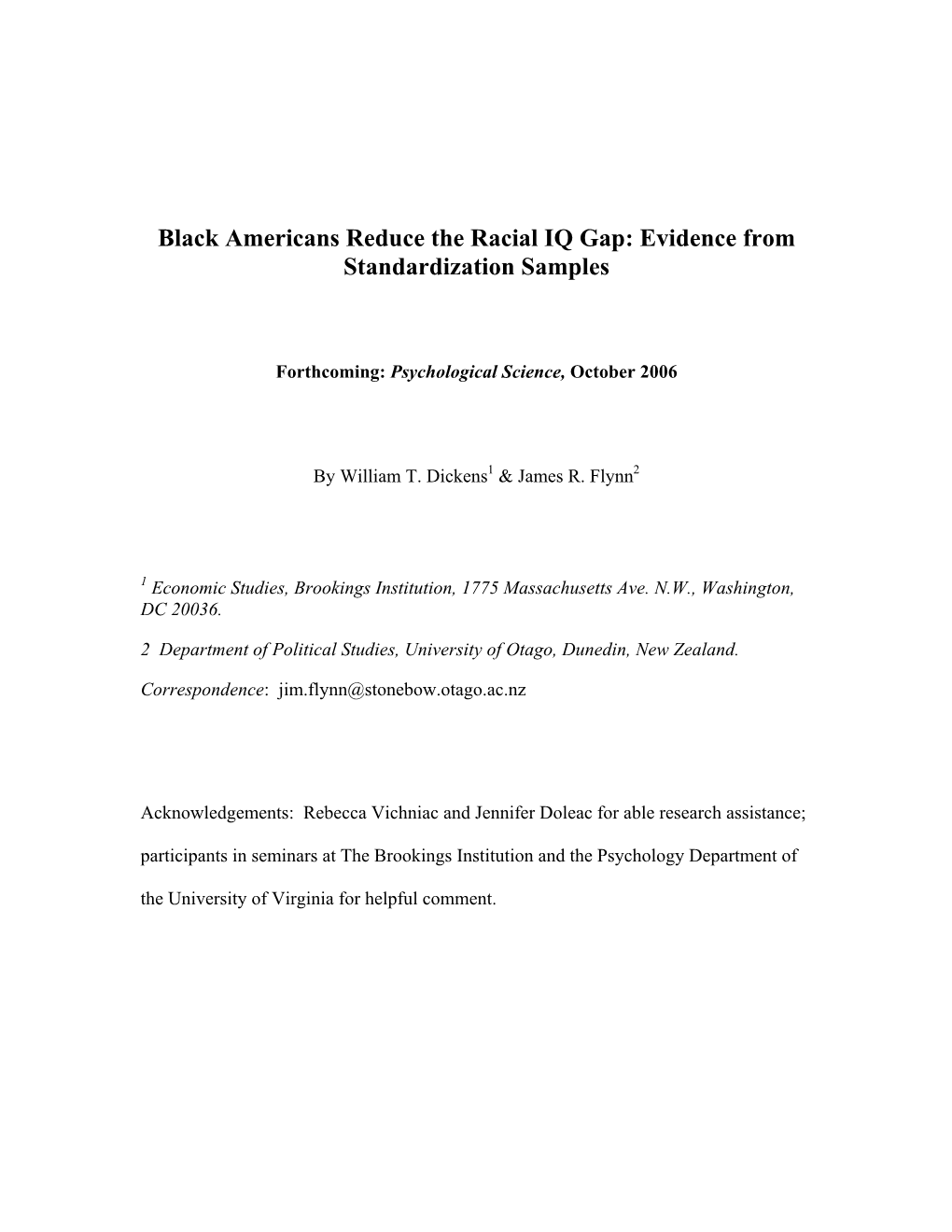 Black Americans Reduce the Racial IQ Gap: Evidence from Standardization Samples