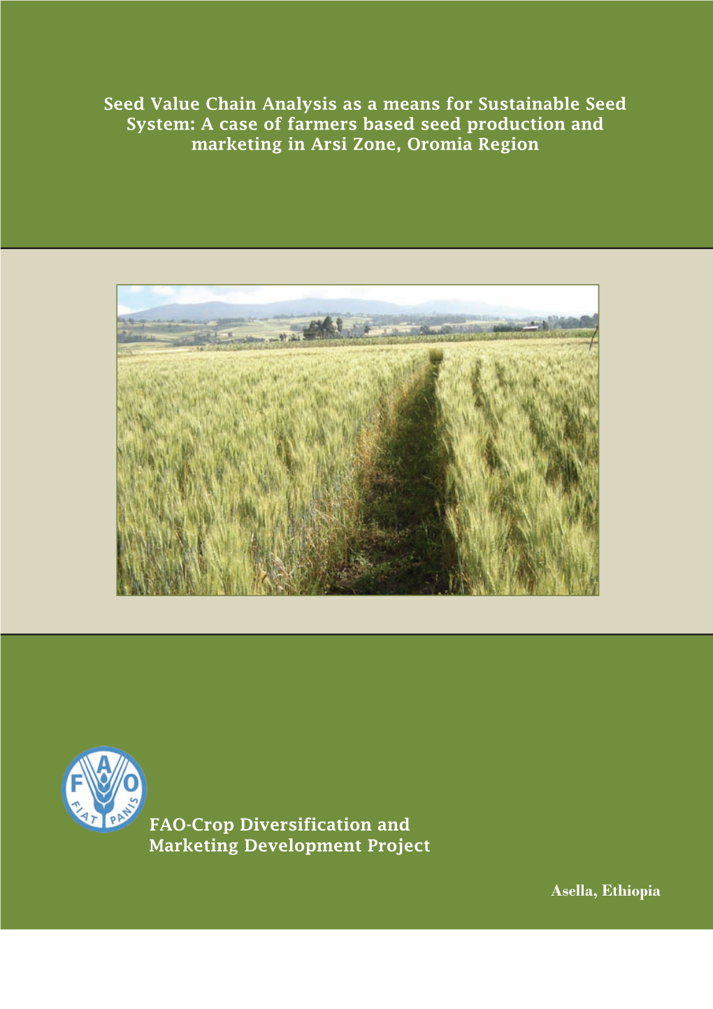 FAO-Crop Diversification and Marketing Development Project