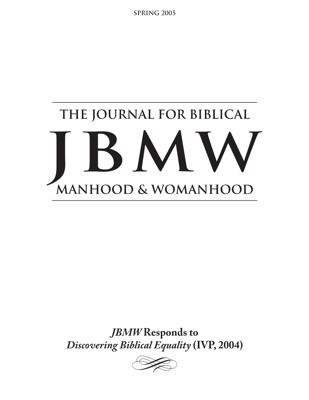 1 the Journal for Biblical Manhood & Womanhood