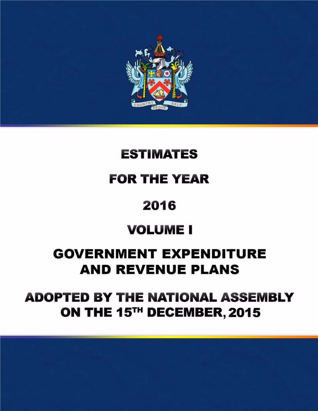 St. Kitts and Nevis Estimates, 2016