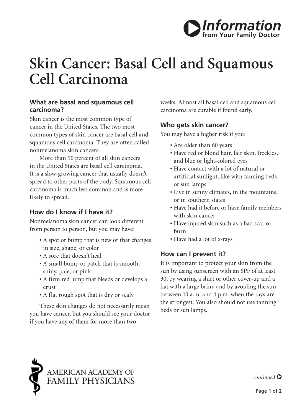 Basal Cell and Squamous Cell Carcinoma