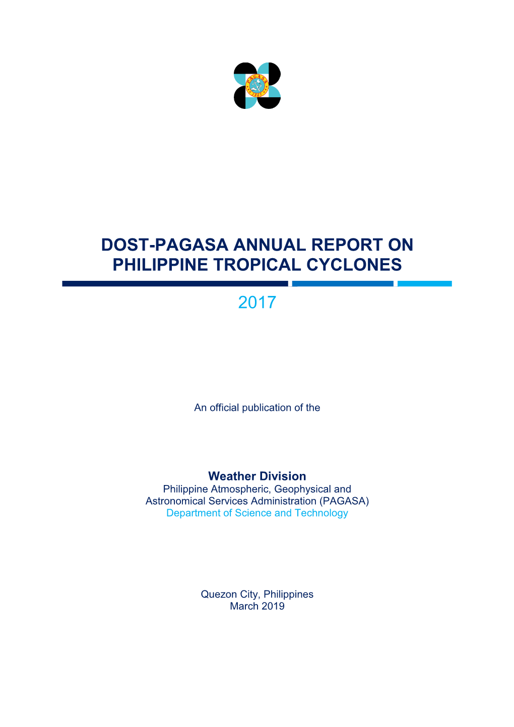 Dost-Pagasa Annual Report on Philippine Tropical Cyclones 2017