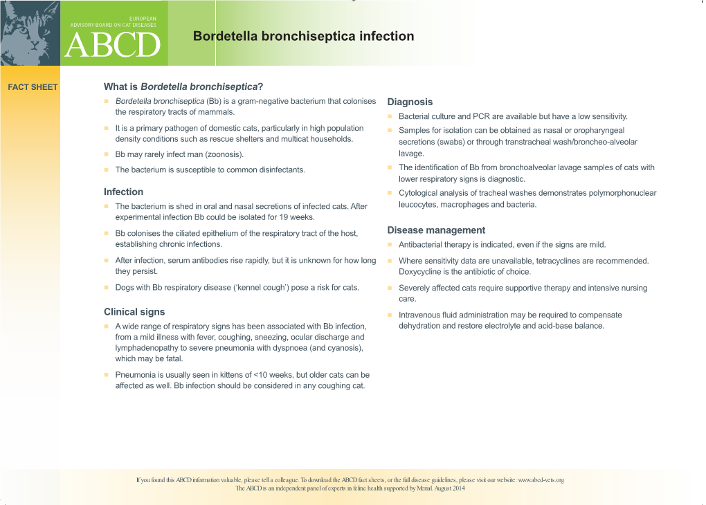 Bordetella Bronchiseptica Infection