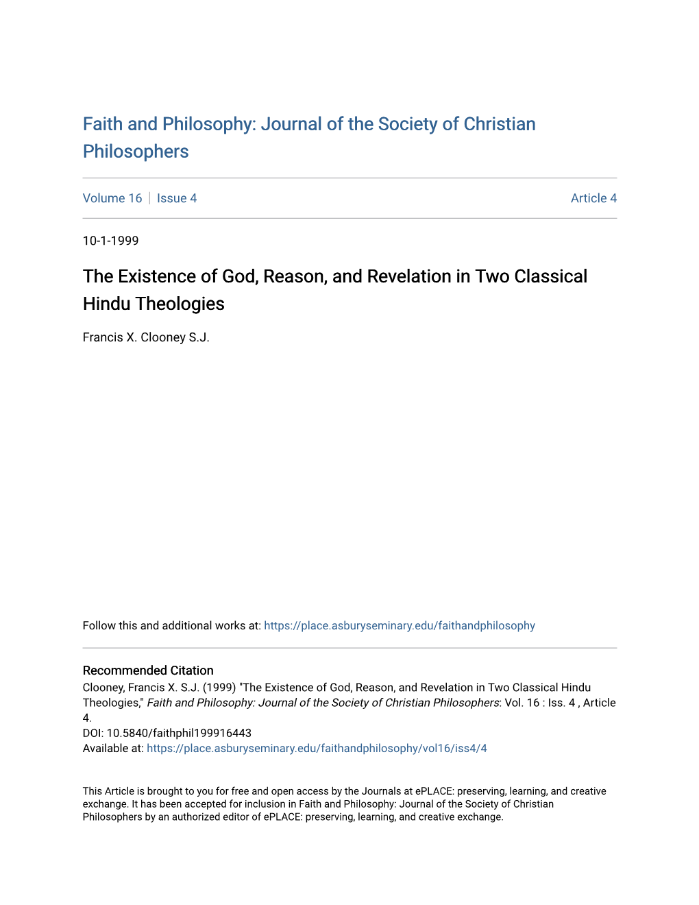 The Existence of God, Reason, and Revelation in Two Classical Hindu Theologies