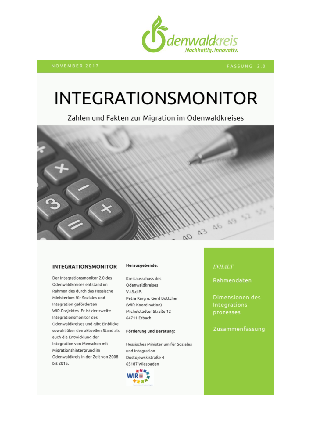 Integrationsmonitor Des Odenwaldkreises 2.0 Seite 2 Von 44