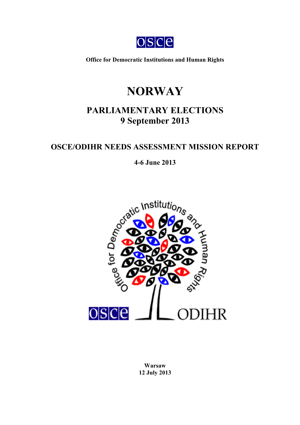 Norway 2013 NAM Report Final