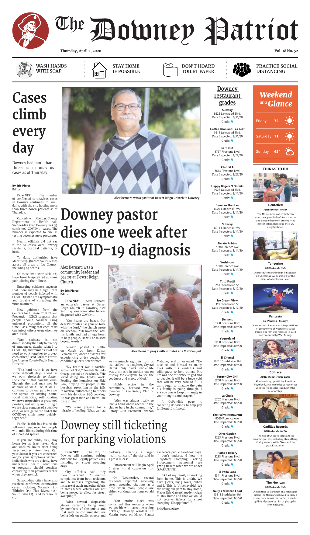 Downey Pastor Dies One Week After COVID-19 Diagnosis
