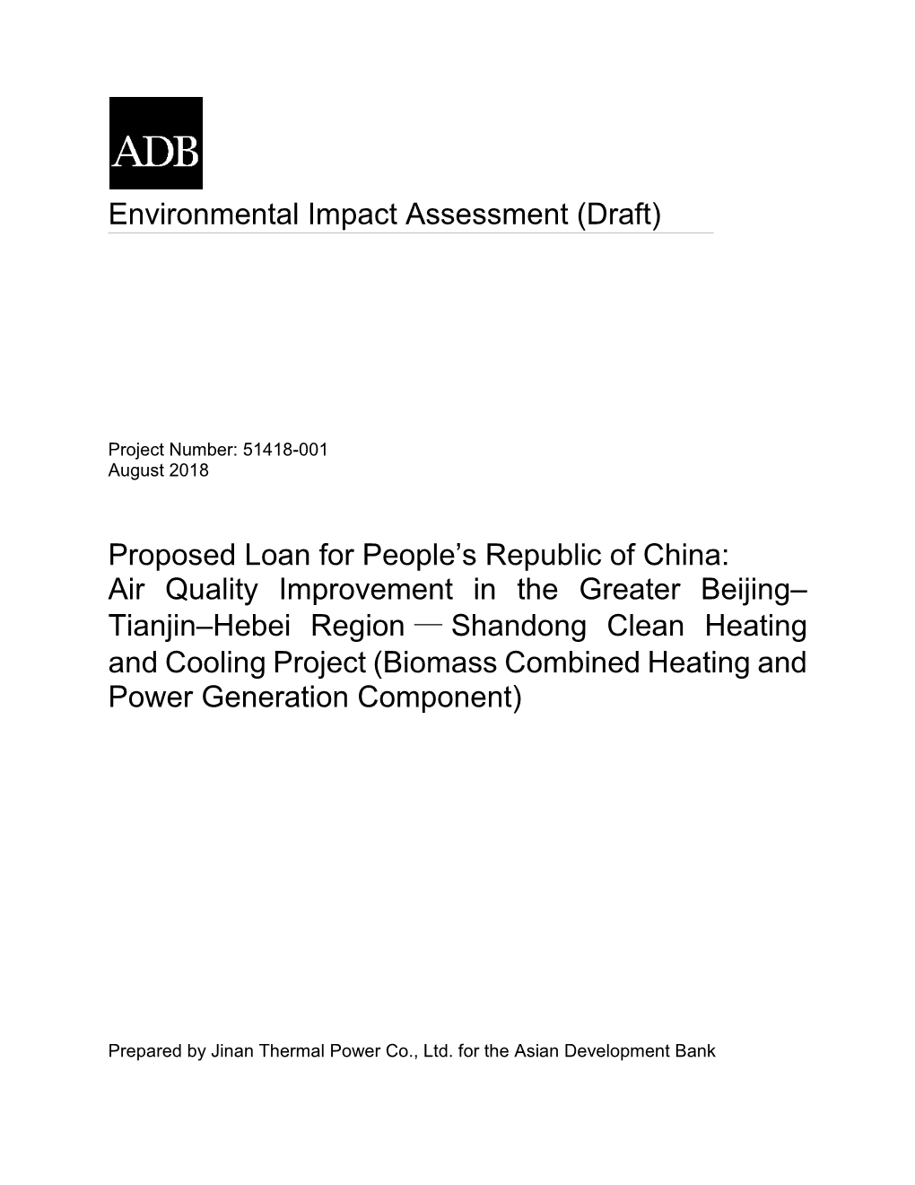 51418-001: Air Quality Improvement in the Greater Beijing–Tianjin–Hebei