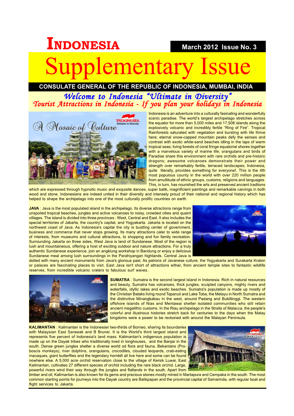 Supplementary Issue