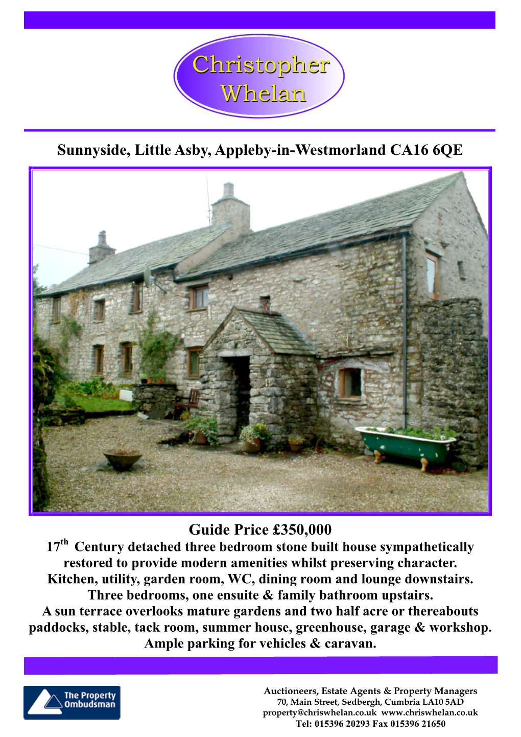 Sunnyside, Little Asby, Appleby-In-Westmorland CA16 6QE