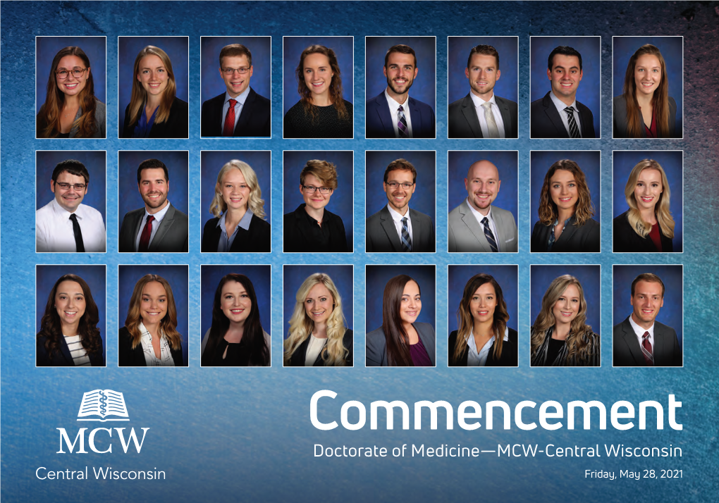 MCW-Central Wisconsin 2021 Commencement Program Book