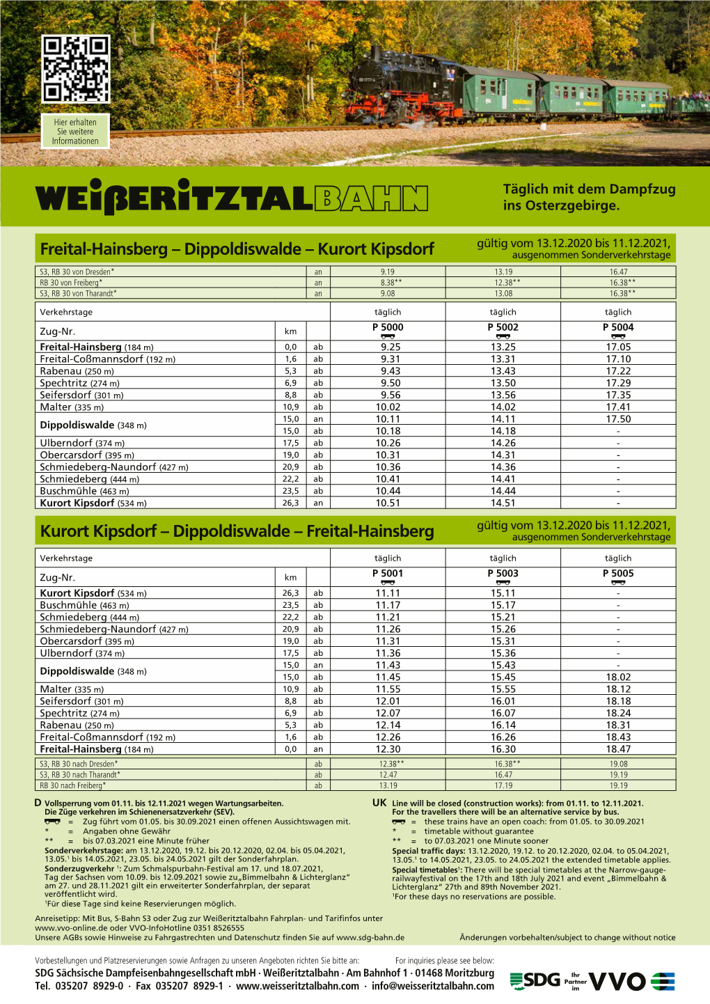 Kurort Kipsdorf – Dippoldiswalde – Freital-Hainsberg Freital-Hainsberg