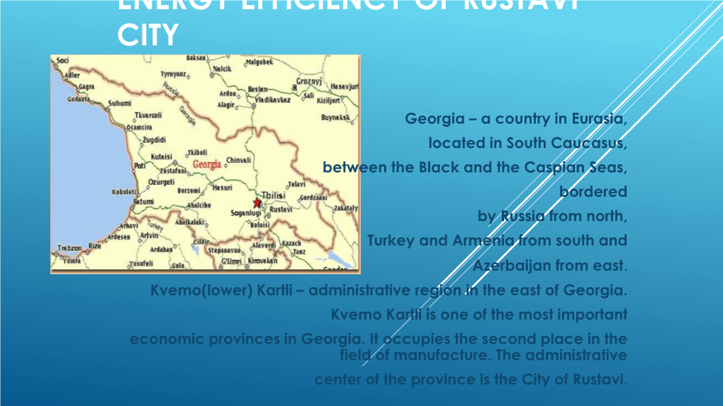 Energy Efficiency of Rustavi City