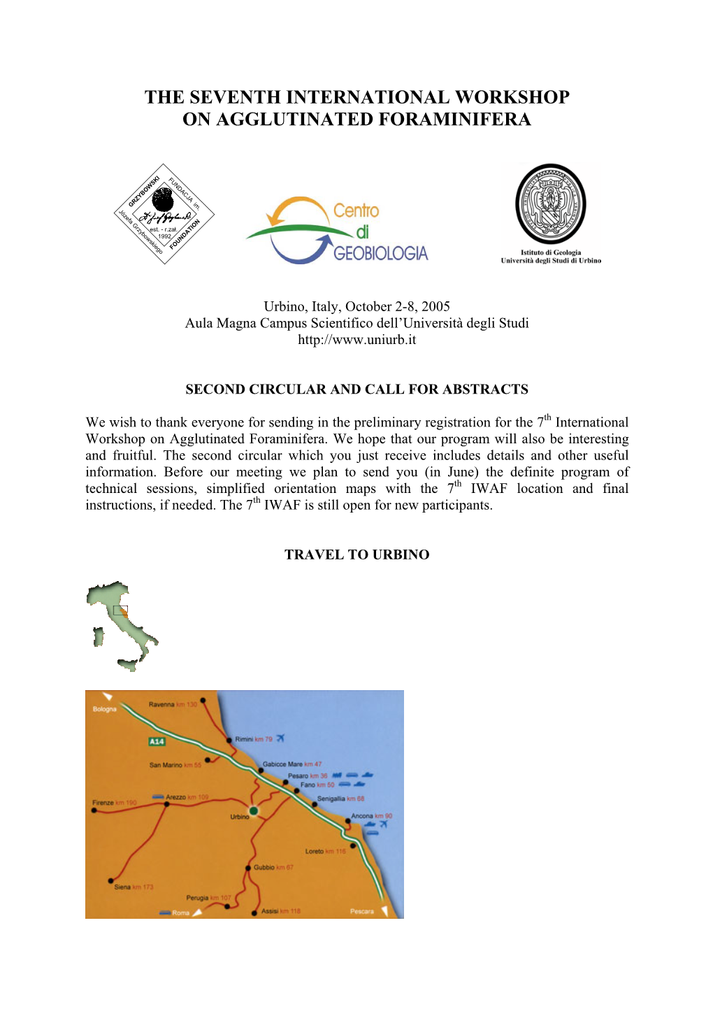 The Seventh International Workshop on Agglutinated Foraminifera