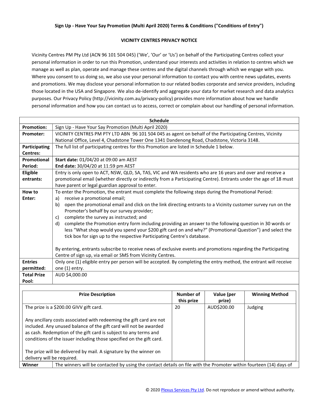 Vicinity Centres Privacy Notice