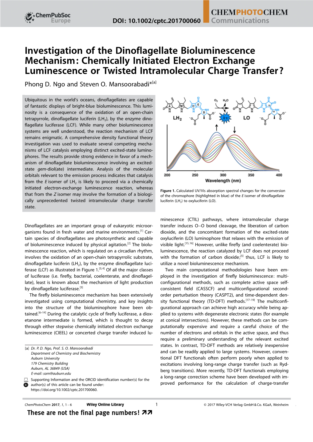 Investigation of the Dinoflagellate Bioluminescence Mechanism: Chemically Initiated Electron Exchange Luminescence Or Twisted Intramolecular Charge Transfer? Phong D