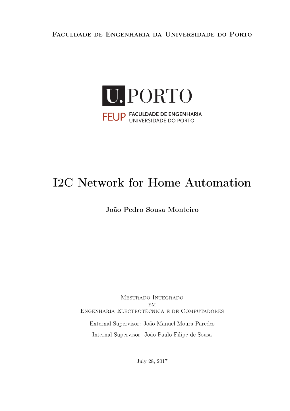 I2C Network for Home Automation