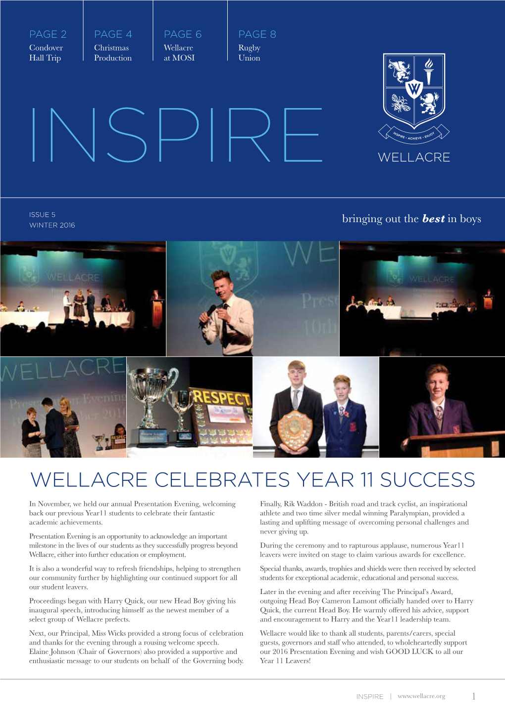 Wellacre Celebrates Year 11 Success