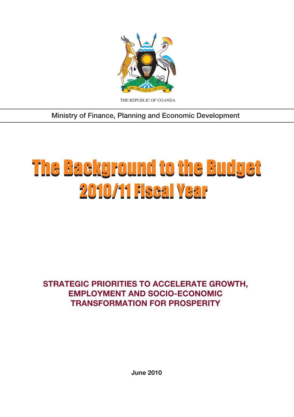 BACKGROUND to the BUDGET 2010-11.Pdf