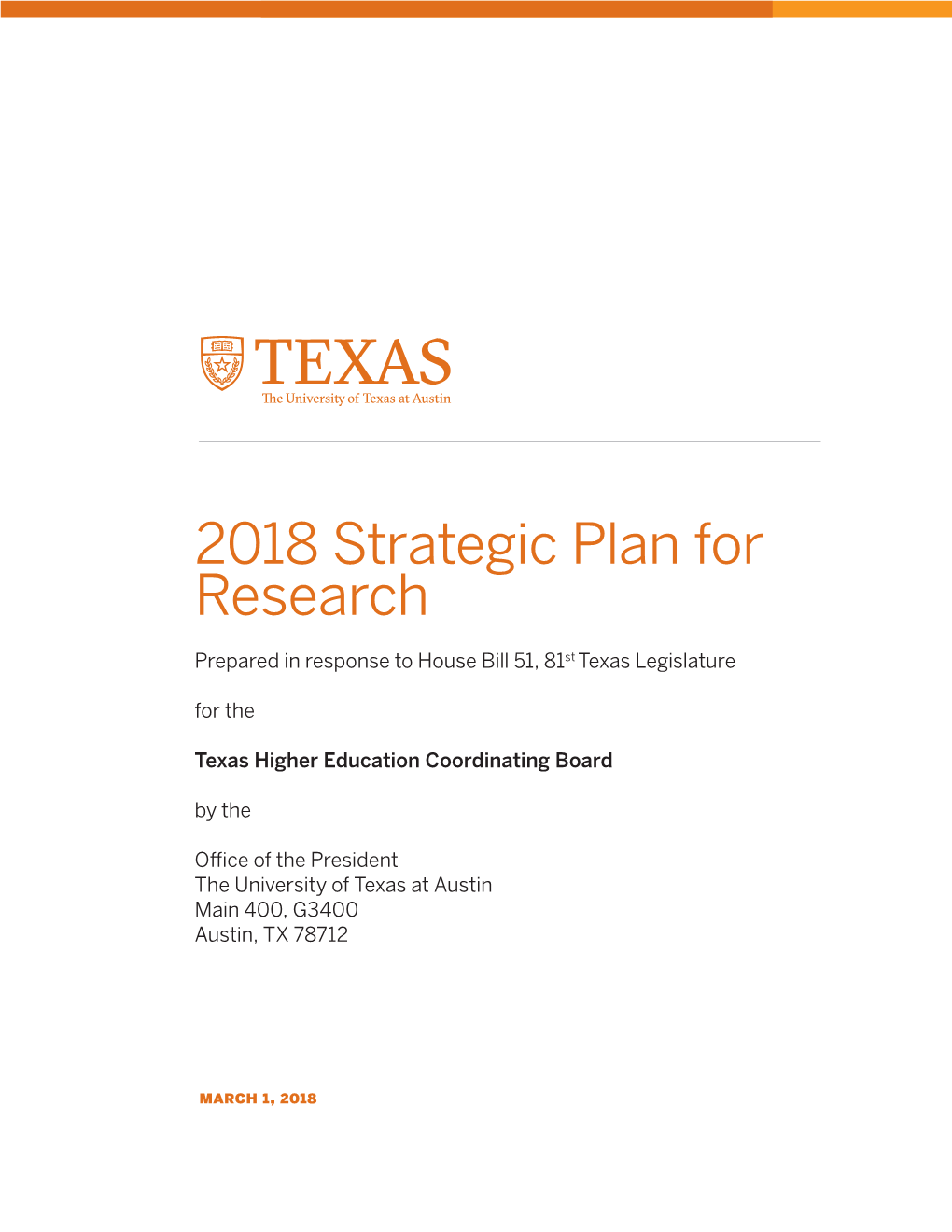 Strategic Plan for Research