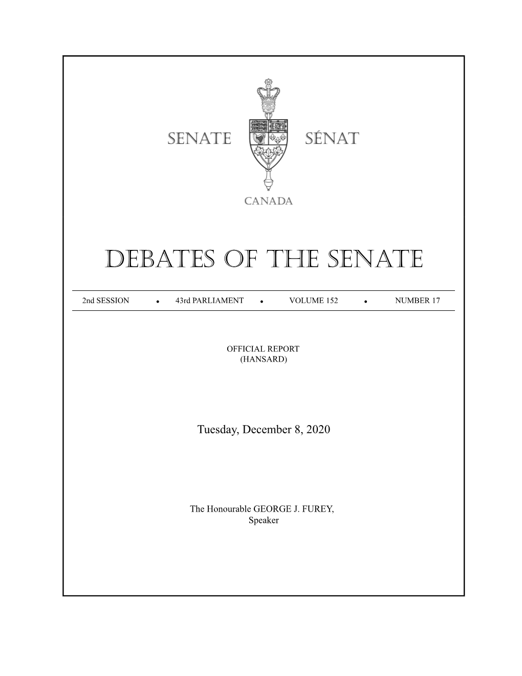 Debates of the Senate