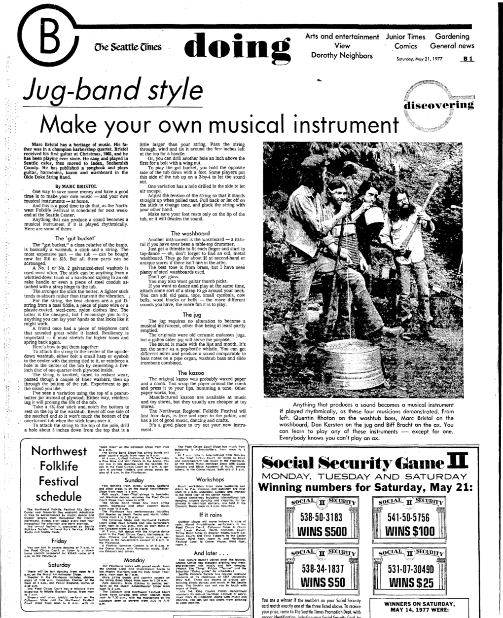 Jug-Band Style Make Your Own Musical Instrument