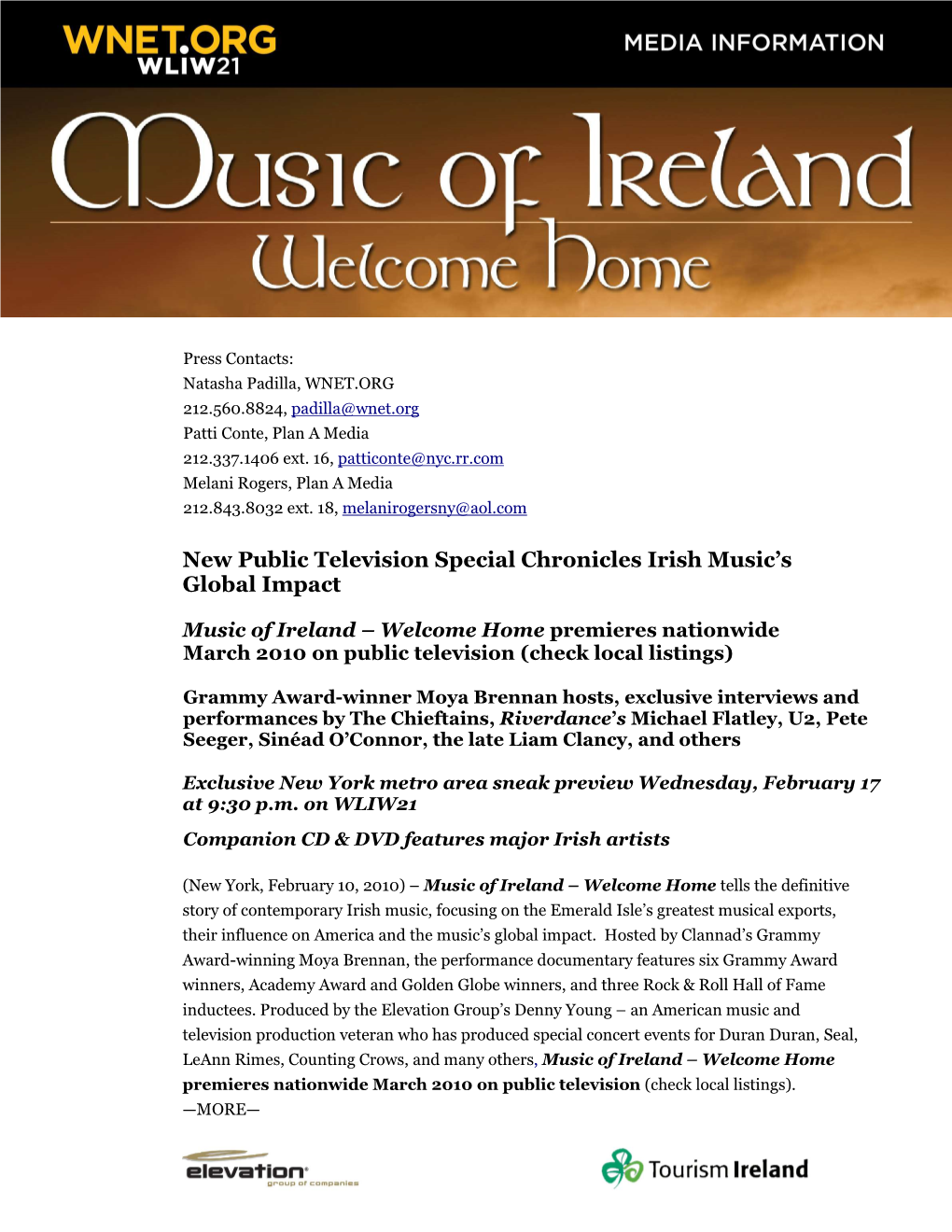 New Public Television Special Chronicles Irish Music's Global Impact