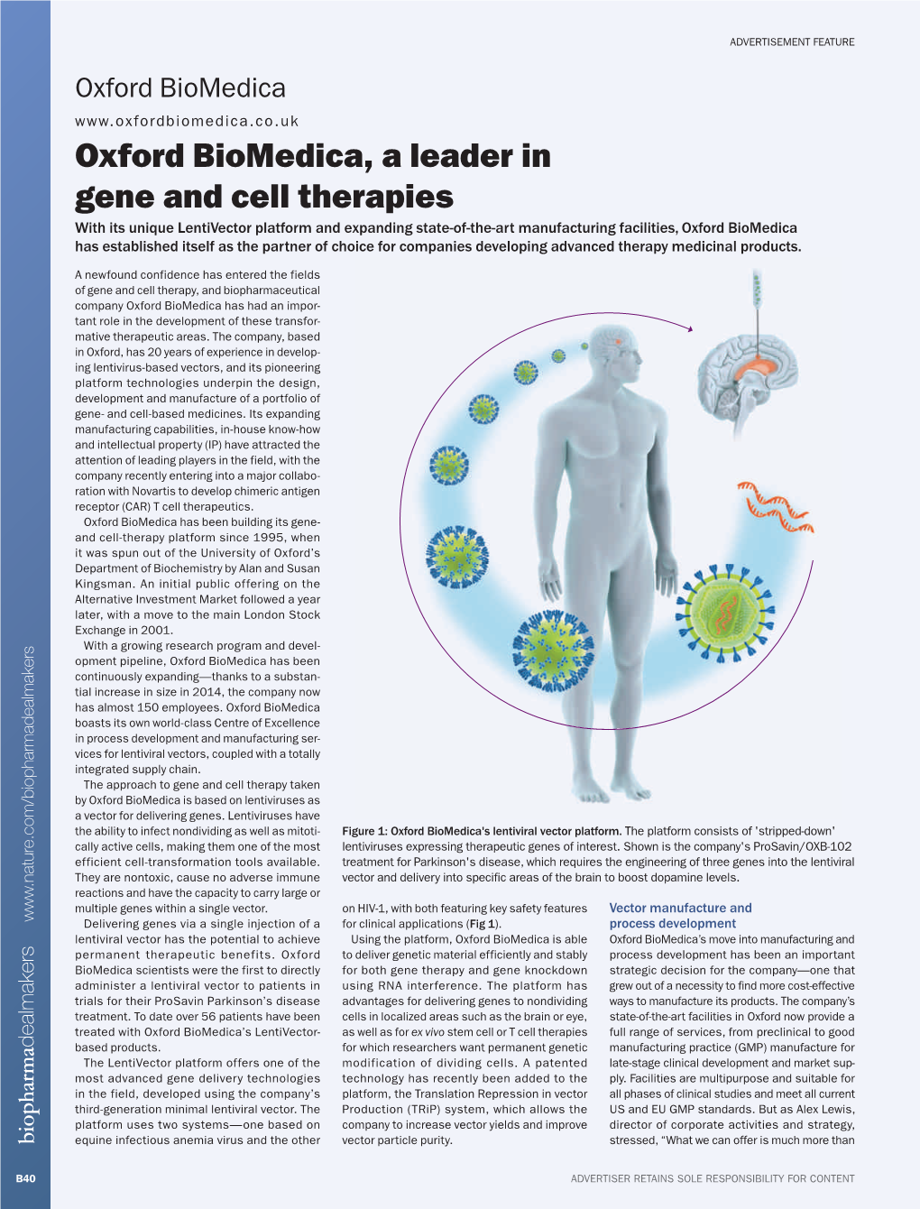Oxford Biomedica, a Leader in Gene and Cell Therapies