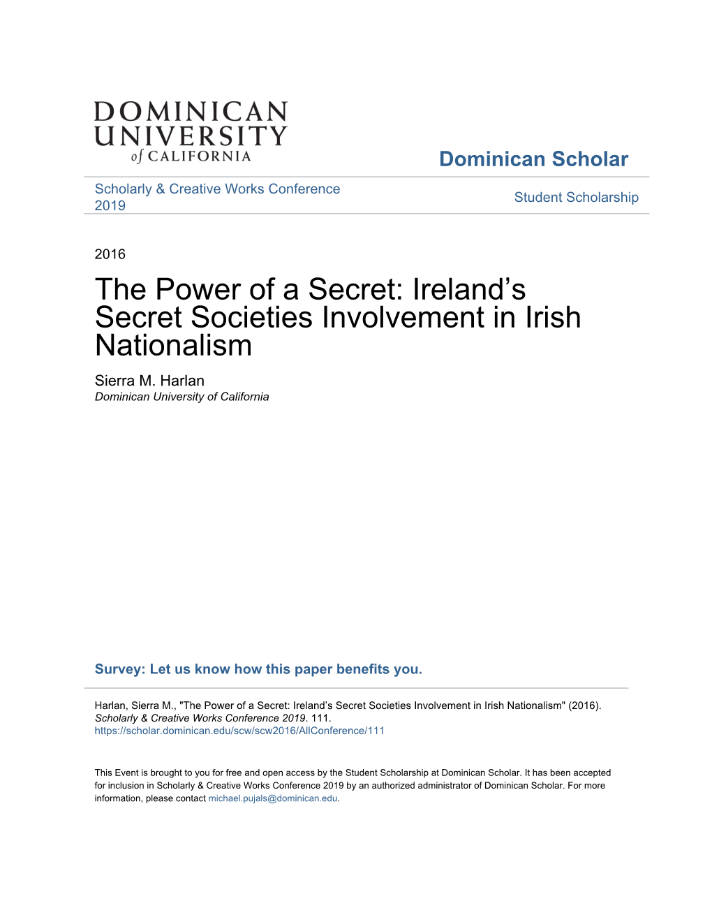 Irelandâ•Žs Secret Societies Involvement in Irish