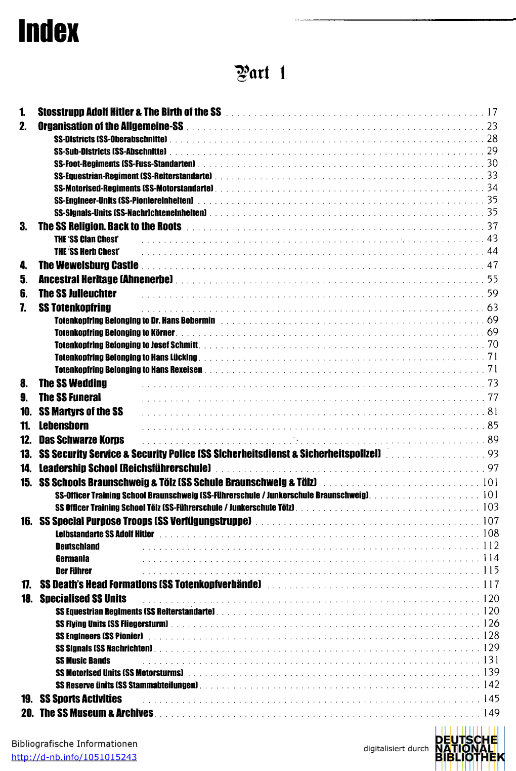 ^Ott 1 1. Stosstrupp Adolf Hitler & the Birth of the SS 1 7 2. Organisation