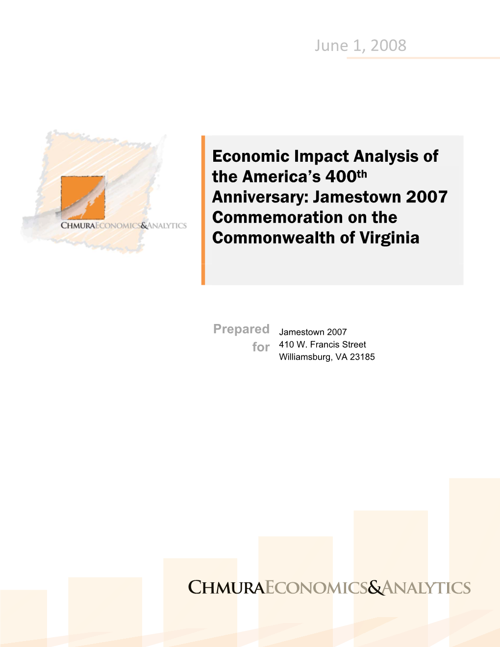 Economic Impact Analysis of the America's 400Th Anniversary