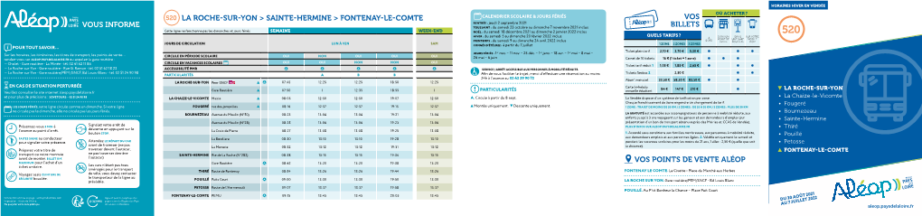 Vos Points De Vente Aléop Vos Billets Vous Informe 520 La