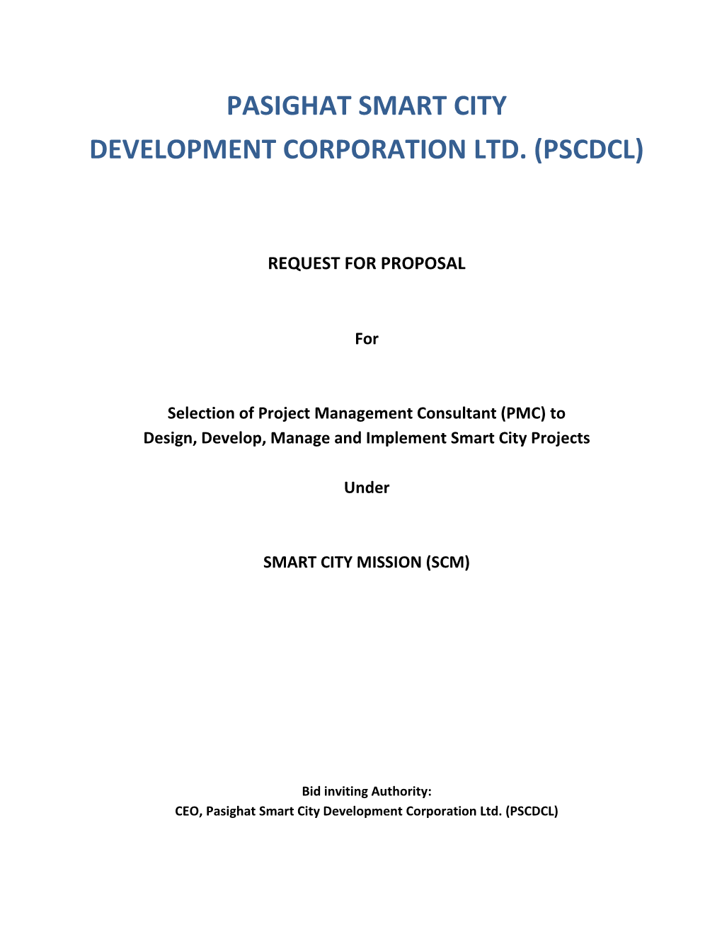 Pasighat Smart City Development Corporation Ltd