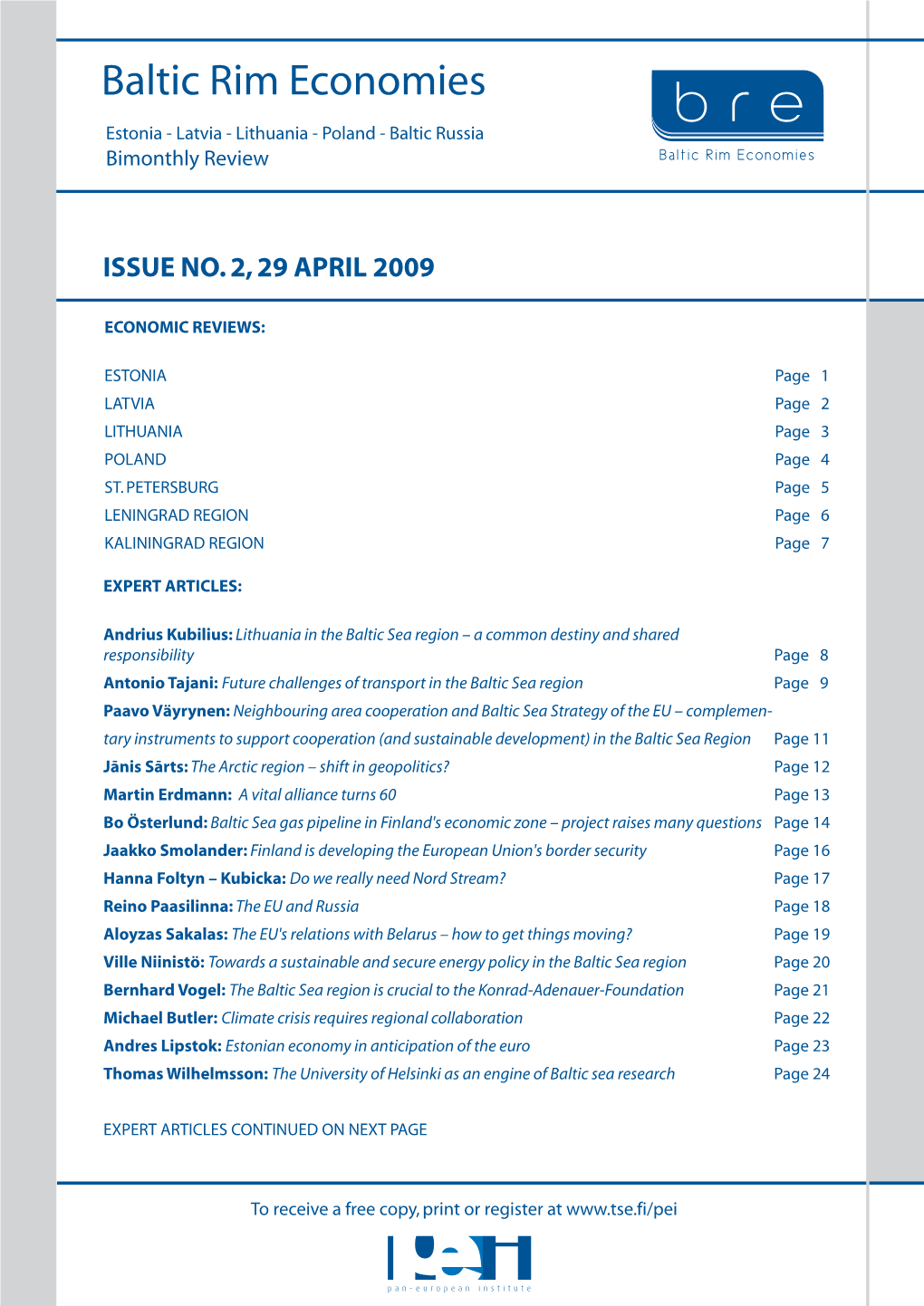 Baltic Rim Economies