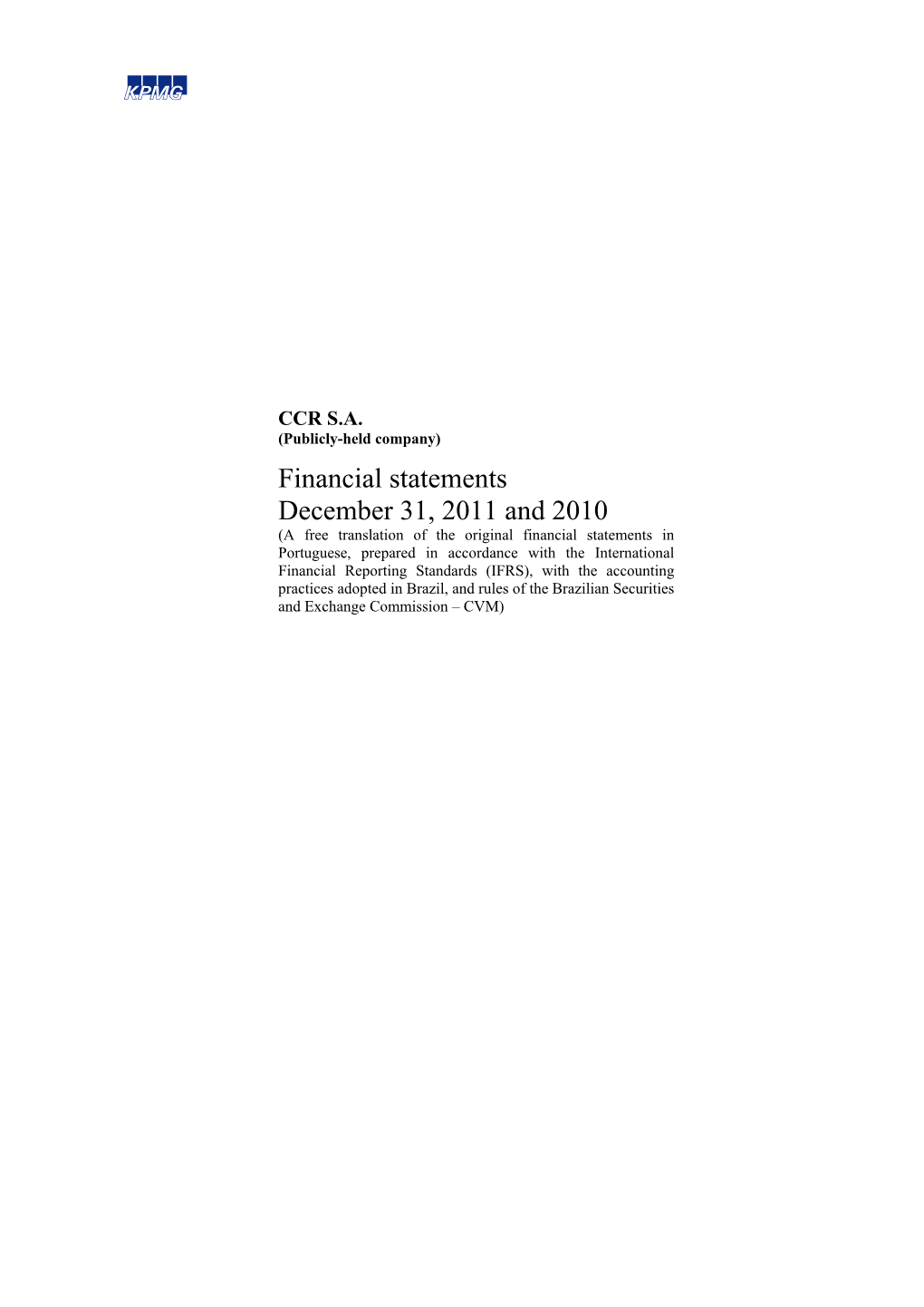 Financial Statements December 31, 2011 and 2010