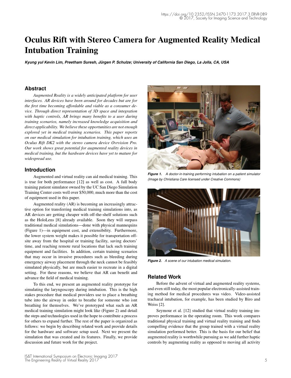 Oculus Rift with Stereo Camera for Augmented Reality Medical Intubation Training