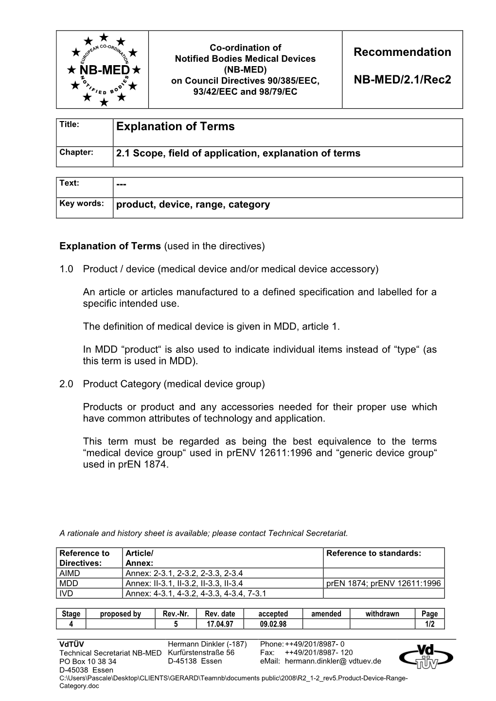 Explanation of Terms (Used in the Directives)