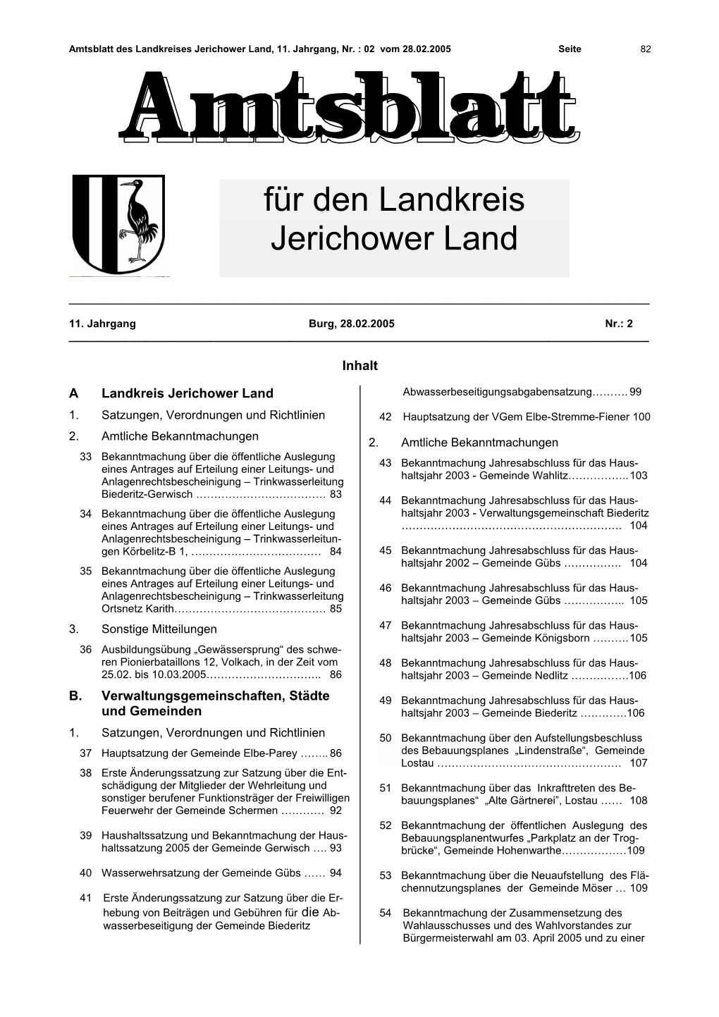 Für Den Landkreis Jerichower Land